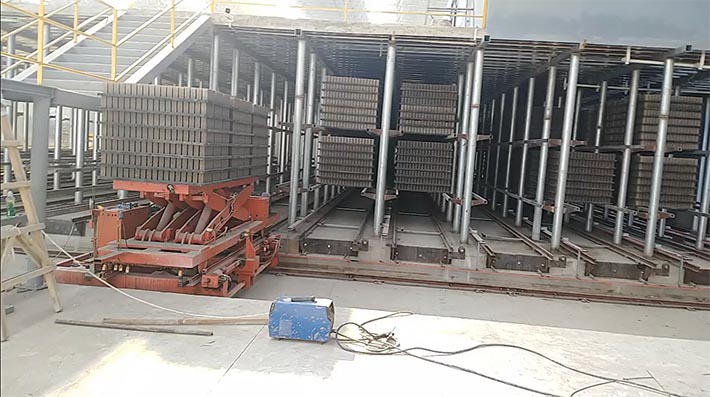 免燒磚軌道窯、免燒磚養(yǎng)護窯